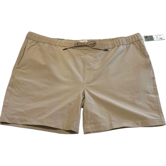 Goodfellow Tech Jogger Shorts XXL Khaki UPF 50+ Quick Dry Recycled Stretch - Picture 1 of 11
